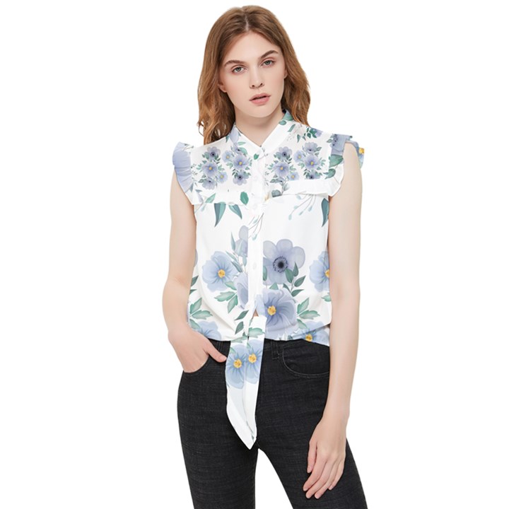 Floral pattern Frill Detail Shirt