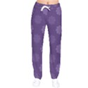 Floral pattern Women velvet Drawstring Pants View1