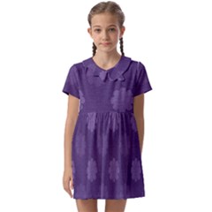 Floral Pattern Kids  Asymmetric Collar Dress