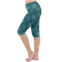 Floral pattern Lightweight Velour Cropped Yoga Leggings View2