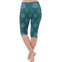 Floral pattern Lightweight Velour Cropped Yoga Leggings View4