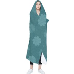 Floral Pattern Wearable Blanket by Valentinaart