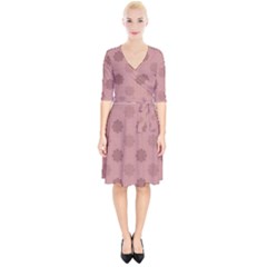 Floral pattern Wrap Up Cocktail Dress