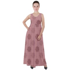 Floral Pattern Empire Waist Velour Maxi Dress by Valentinaart