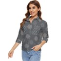 Floral pattern Women s Quarter Sleeve Pocket Shirt View3