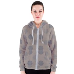 Floral Pattern Women s Zipper Hoodie