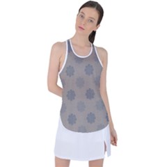 Floral Pattern Racer Back Mesh Tank Top by Valentinaart