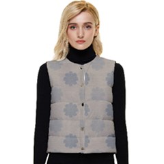 Floral Pattern Women s Short Button Up Puffer Vest