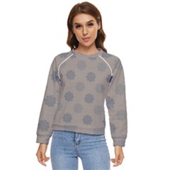 Floral Pattern Women s Long Sleeve Raglan Tee