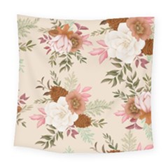 Floral Pattern Square Tapestry (large)