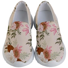 Floral Pattern Kids Lightweight Slip Ons by Valentinaart