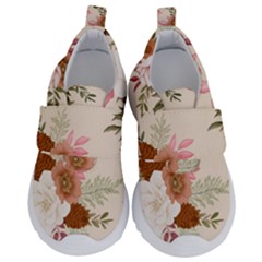 Floral Pattern Kids  Velcro No Lace Shoes by Valentinaart