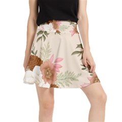 Floral Pattern Waistband Skirt