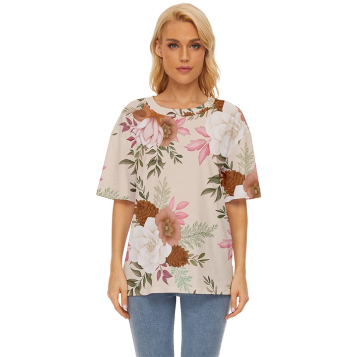 Floral pattern Oversized Basic Tee