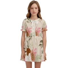 Floral Pattern Kids  Sweet Collar Dress