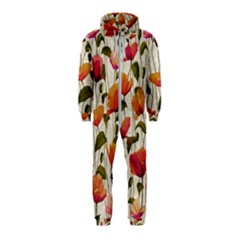 Floral Pattern Hooded Jumpsuit (kids) by Valentinaart