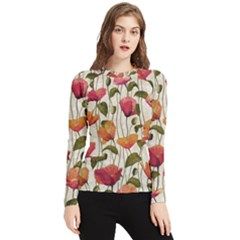 Floral Pattern Women s Long Sleeve Rash Guard by Valentinaart