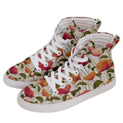 Floral Pattern Men s Hi-top Skate Sneakers by Valentinaart