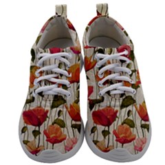 Floral Pattern Mens Athletic Shoes by Valentinaart