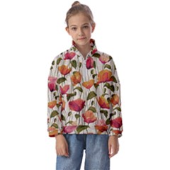 Floral Pattern Kids  Half Zip Hoodie