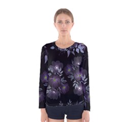 Floral Pattern Women s Long Sleeve Tee