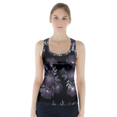 Floral Pattern Racer Back Sports Top by Valentinaart