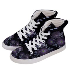 Floral Pattern Women s Hi-top Skate Sneakers by Valentinaart