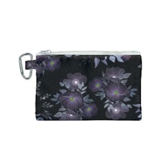 Floral Pattern Canvas Cosmetic Bag (small) by Valentinaart