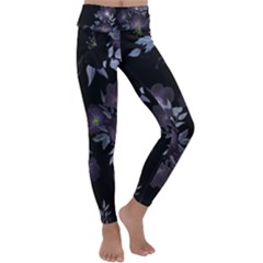 Floral Pattern Kids  Lightweight Velour Classic Yoga Leggings by Valentinaart