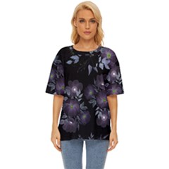 Floral Pattern Oversized Basic Tee