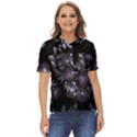 Floral pattern Women s Short Sleeve Double Pocket Shirt View1