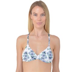 Floral Pattern Reversible Tri Bikini Top by Valentinaart