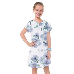 Floral Pattern Kids  Drop Waist Dress by Valentinaart