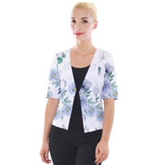 Floral Pattern Cropped Button Cardigan by Valentinaart