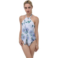 Floral Pattern Go With The Flow One Piece Swimsuit by Valentinaart