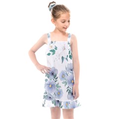 Floral Pattern Kids  Overall Dress by Valentinaart