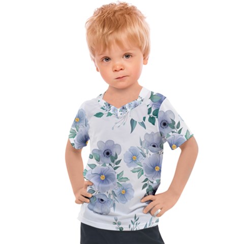 Floral Pattern Kids  Sports Tee by Valentinaart