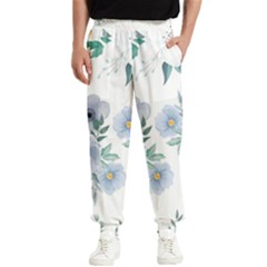 Floral Pattern Men s Elastic Waist Pants by Valentinaart