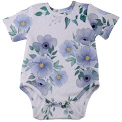 Floral Pattern Baby Short Sleeve Onesie Bodysuit