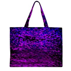 Magenta Waves Flow Series 2 Zipper Mini Tote Bag by DimitriosArt