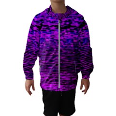 Magenta Waves Flow Series 2 Kids  Hooded Windbreaker by DimitriosArt