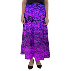 Magenta Waves Flow Series 2 Flared Maxi Skirt by DimitriosArt