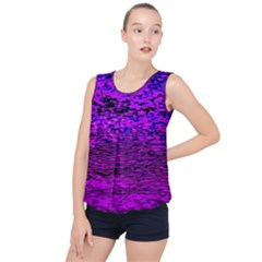 Magenta Waves Flow Series 2 Bubble Hem Chiffon Tank Top by DimitriosArt