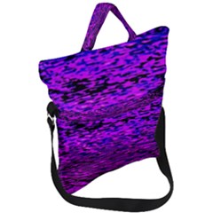 Magenta Waves Flow Series 2 Fold Over Handle Tote Bag by DimitriosArt