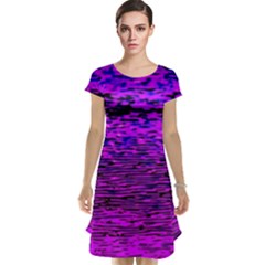 Magenta Waves Flow Series 2 Cap Sleeve Nightdress by DimitriosArt