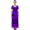 Magenta waves flow series 2 High Waist Short Sleeve Maxi Dress View1