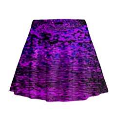 Magenta Waves Flow Series 2 Mini Flare Skirt by DimitriosArt