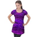 Magenta waves flow series 2 Puff Sleeve Tunic Top View1