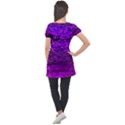 Magenta waves flow series 2 Puff Sleeve Tunic Top View2