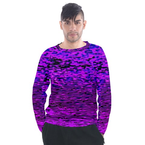 Magenta Waves Flow Series 2 Men s Long Sleeve Raglan Tee by DimitriosArt